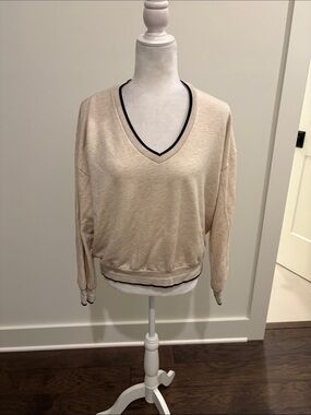 Z Supply V-Neck Sweatshirt Sz S